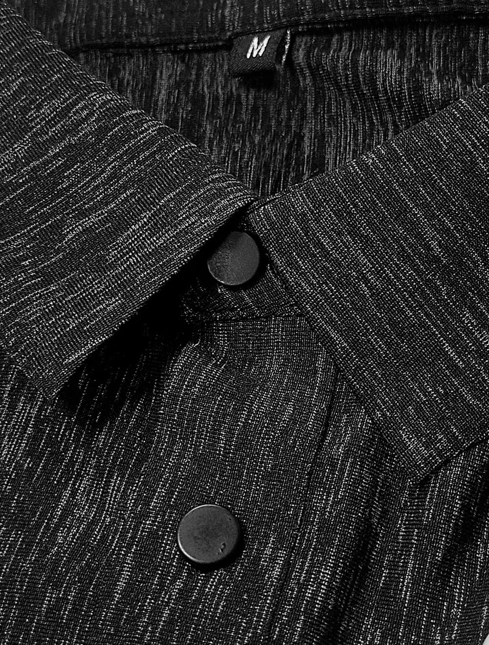 Polo Pacific Blue Masculina Basic Melange Preto Mescla