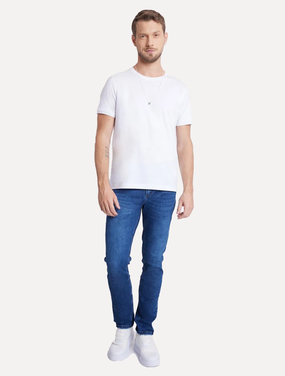 Camiseta Aramis Masculina Jersey Algodão Pima Surton Branca