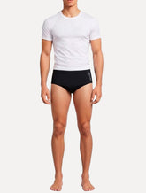 Sunga Calvin Klein Swimwear Slim Vertical Light Logo Pequeno Preta