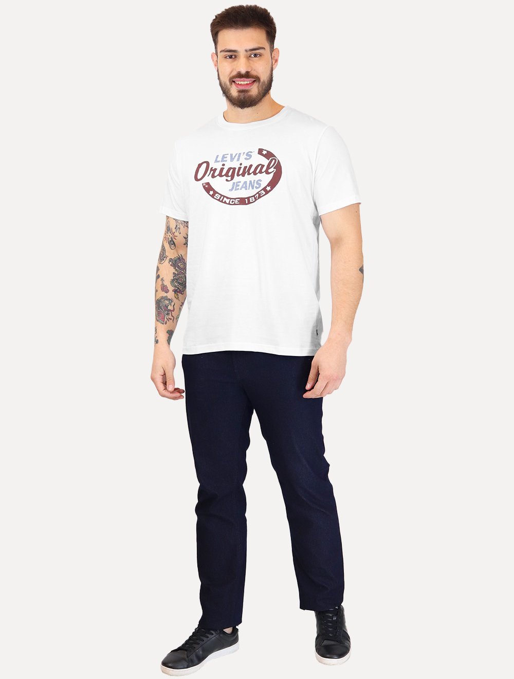 Camiseta Levis Masculina Original Since Graphic Branca