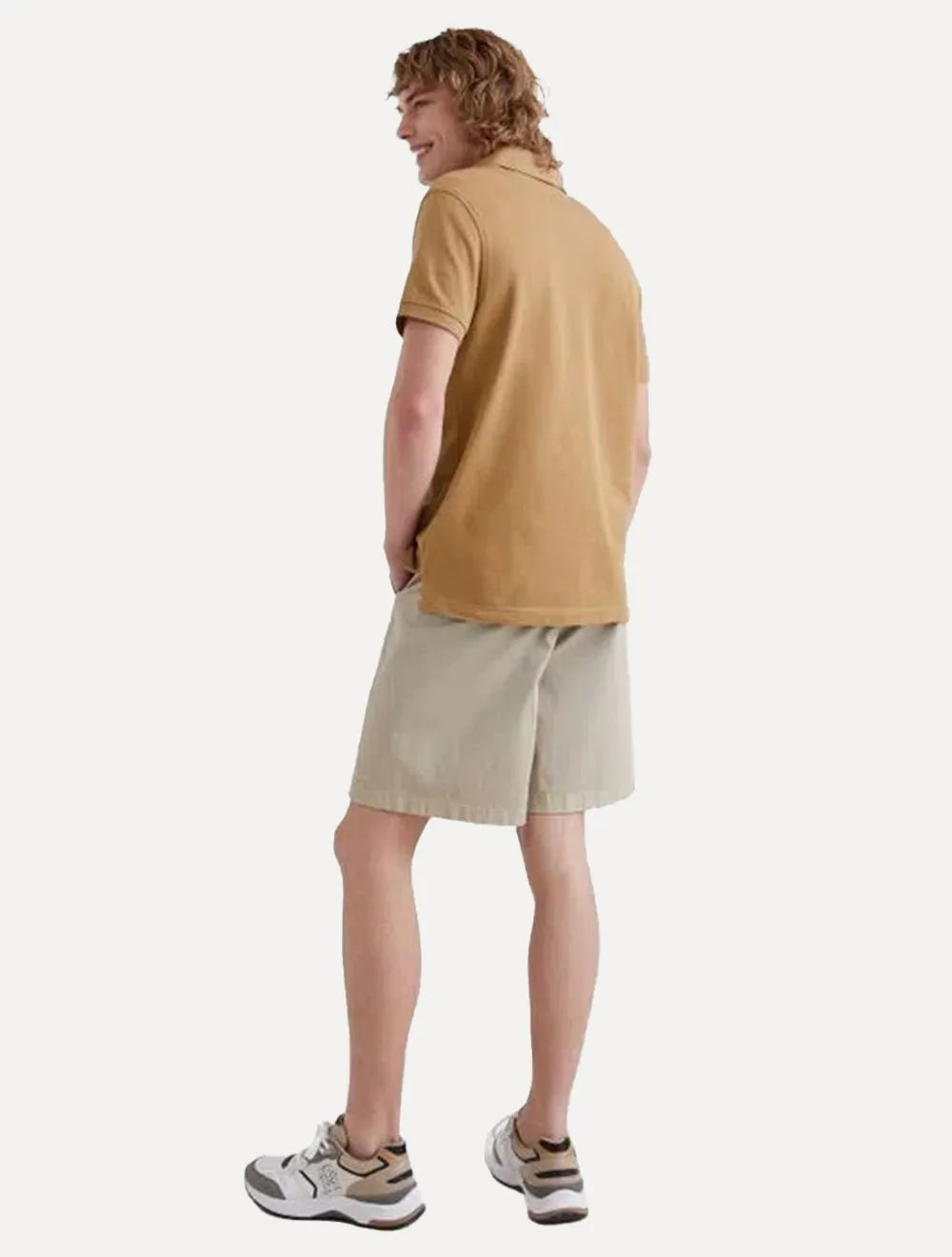 Polo Tommy Hilfiger Masculina Regular Piquet 1985 Cáqui