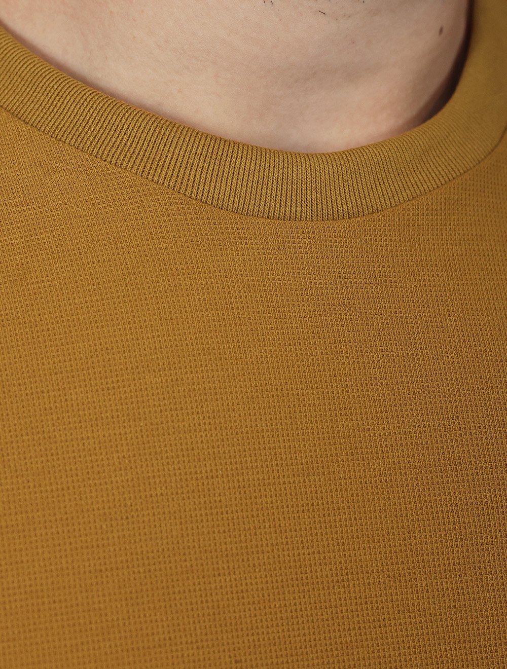 Camiseta King & Joe Masculina Mini Quadrille Slim Mostarda Ocre
