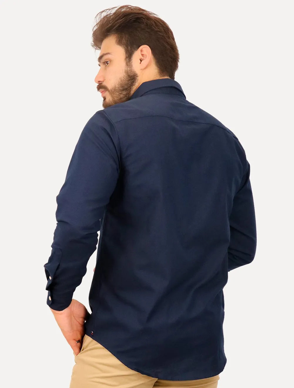 Camisa Tommy Hilfiger Masculina Regular Core Oxford Azul Marinho