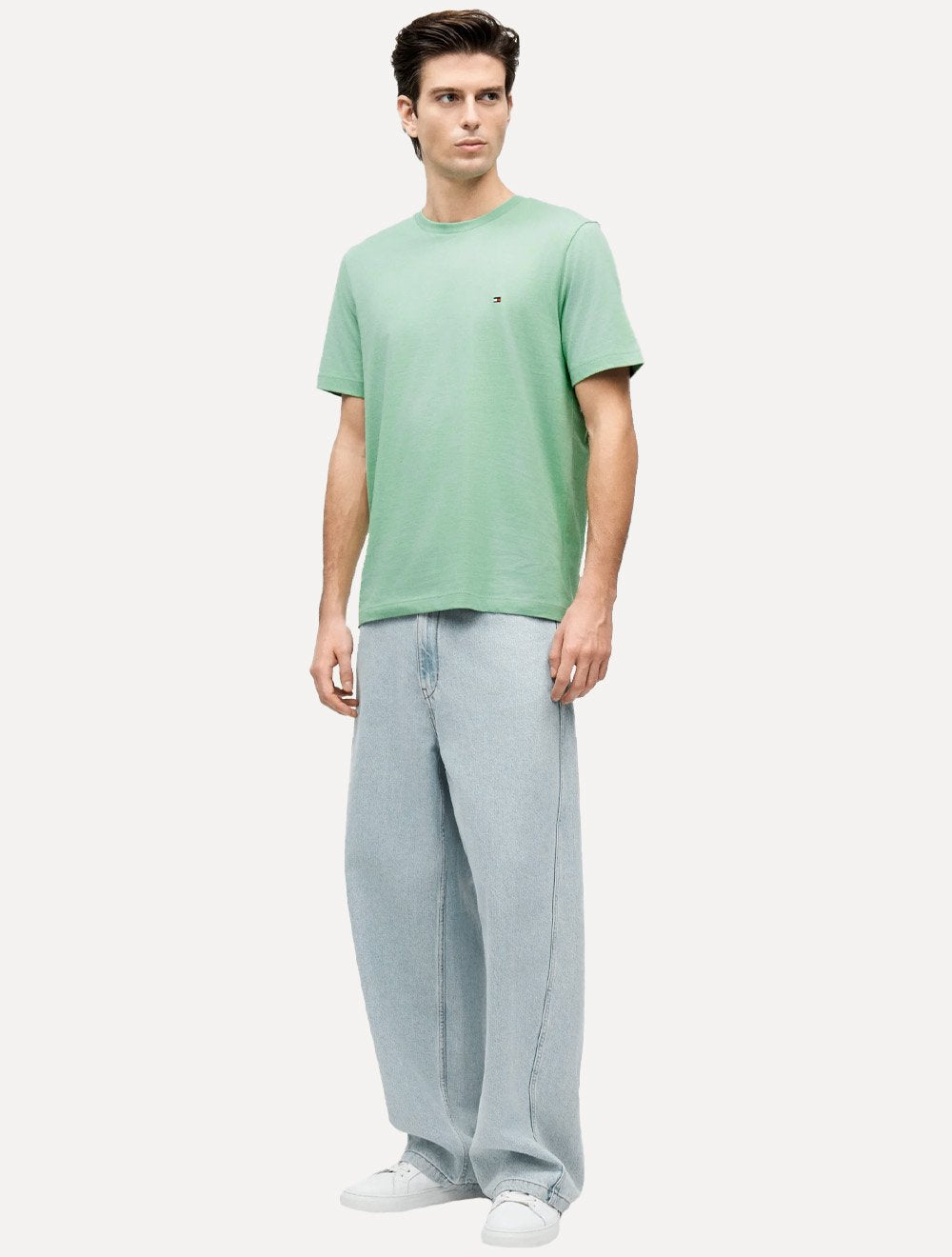 Camiseta Tommy Hilfiger Core Logo Tee Verde Claro