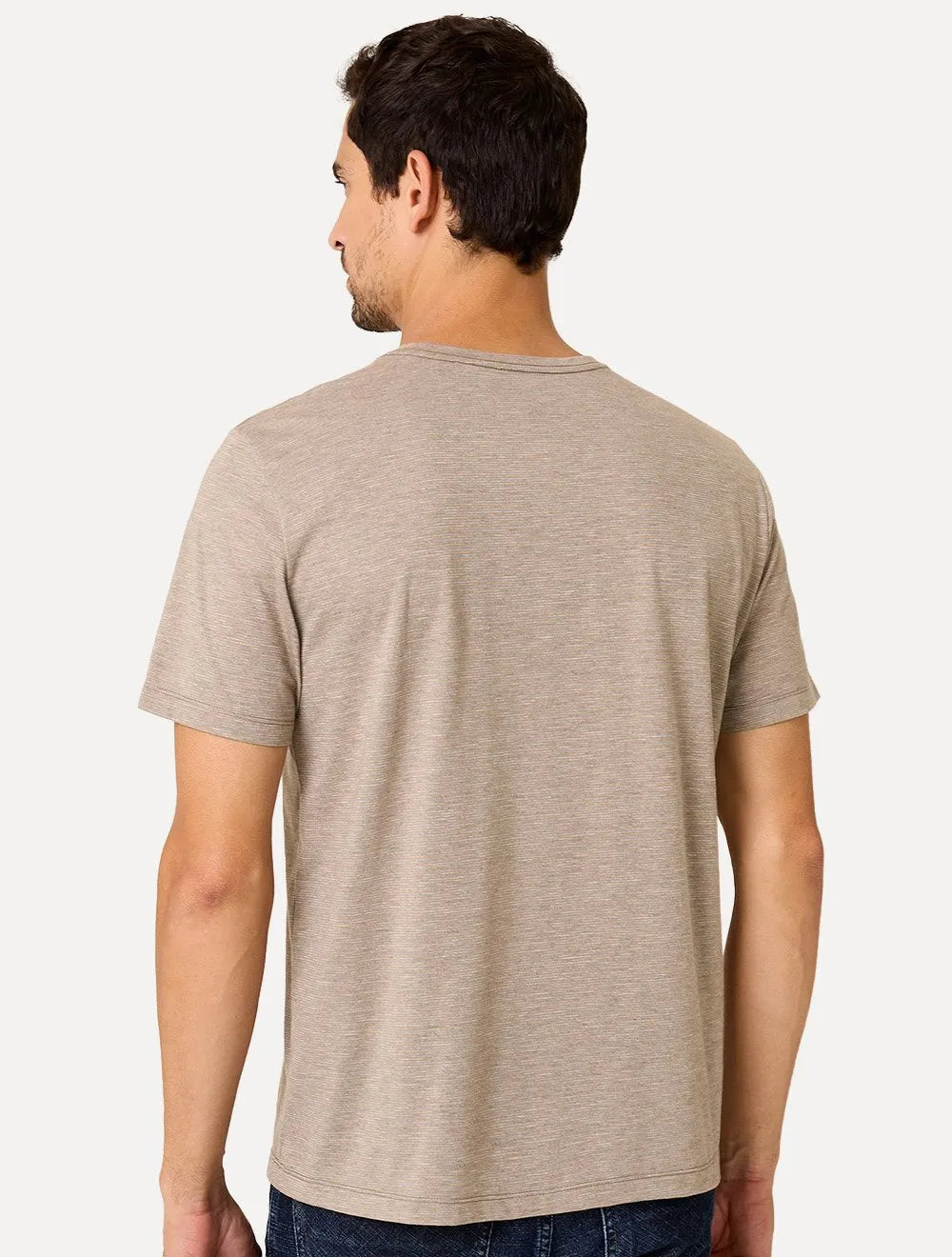 Camiseta Dudalina Masculina Basic Essential Caqui Escuro Mescla