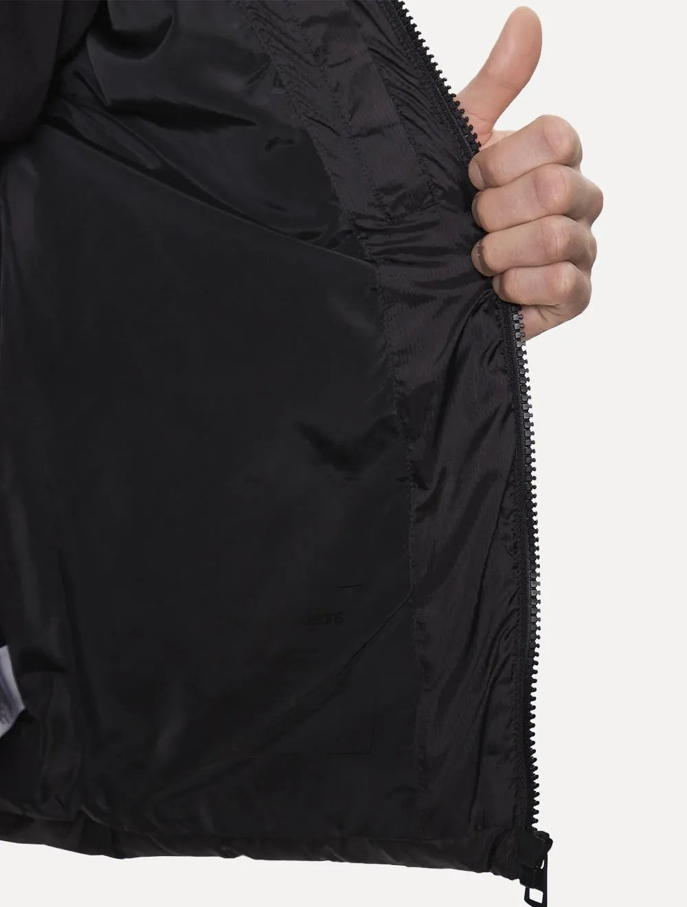 Jaqueta Calvin Klein Jeans Masculina Padded Hoodie Preta