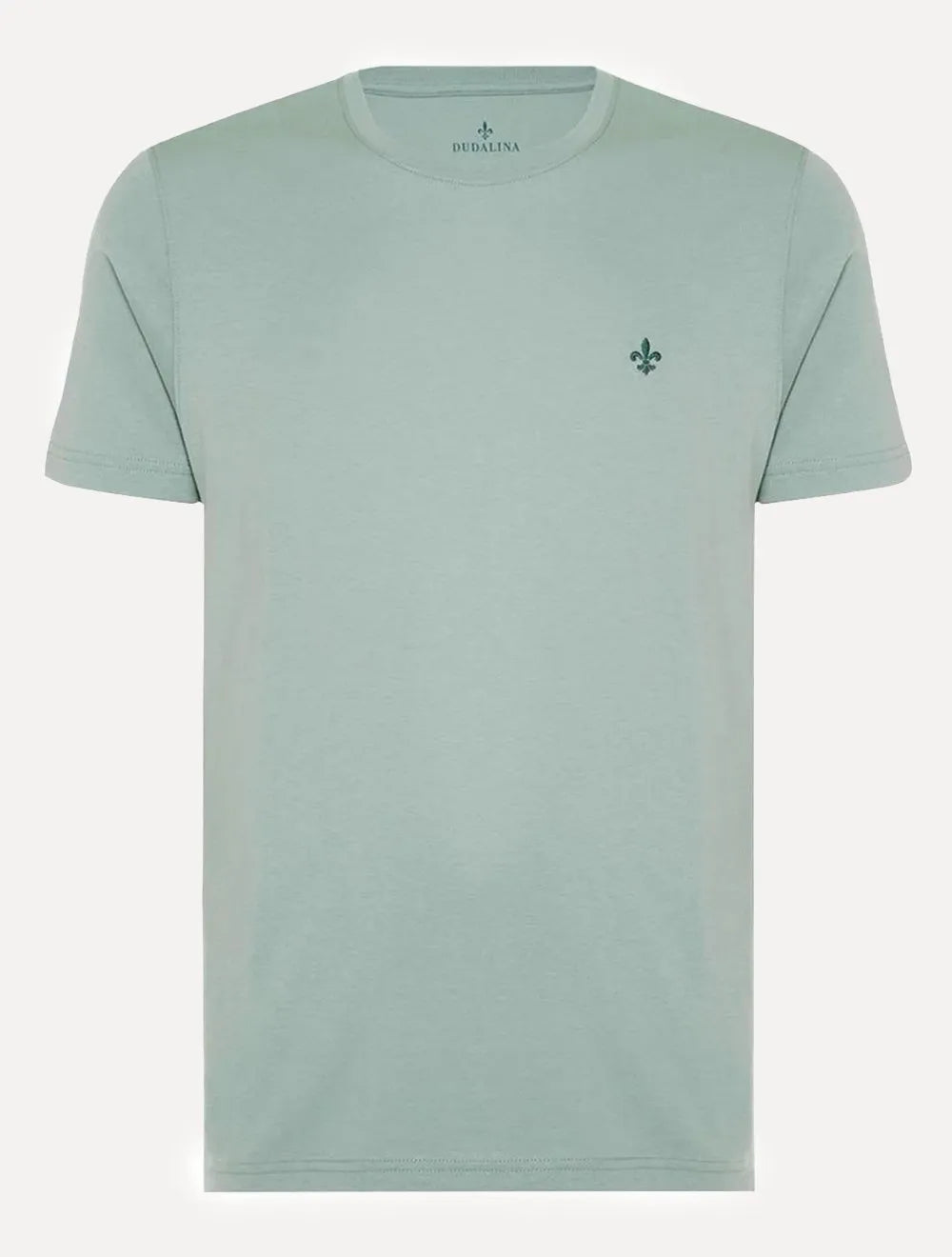 Camiseta Dudalina Masculina Ultrasoft Pima Cotton Logo Verde Claro