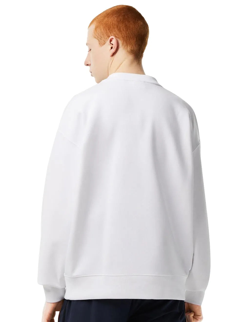 Moletom Lacoste Masculino Crewneck Loose Branded Branco