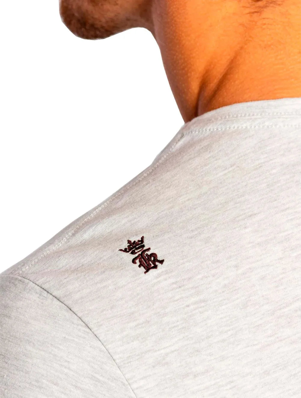 Camiseta Sergio K Back To Basics Bordeaux Logo Areia Mescla