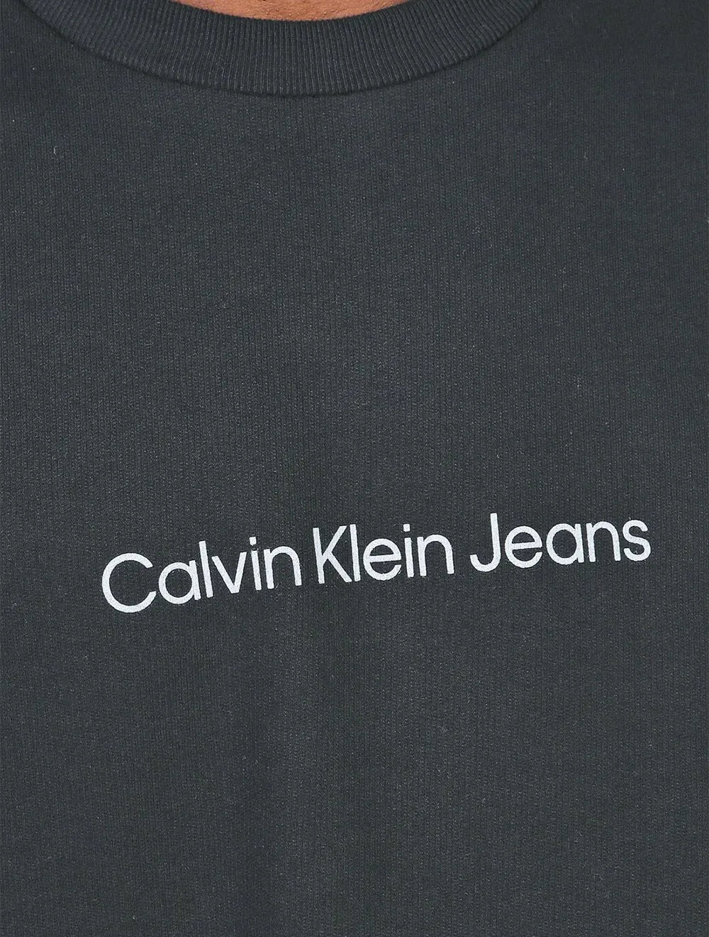 Moletom Calvin Klein Jeans Crewneck Front Logo Grafite Mescla