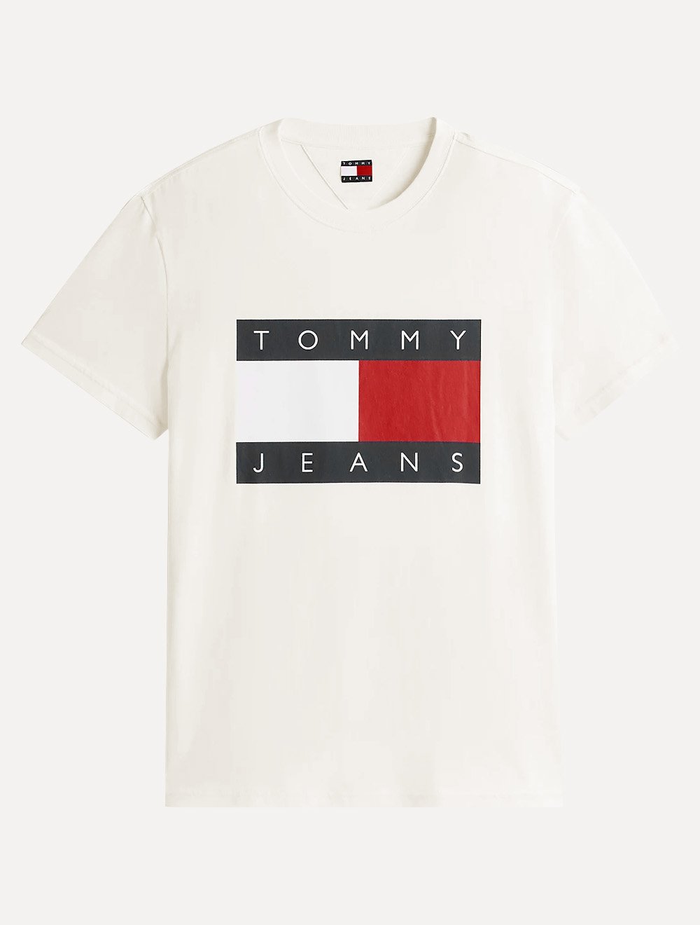 Camiseta Tommy Hilfiger Masculina Regular Big Flag Off White