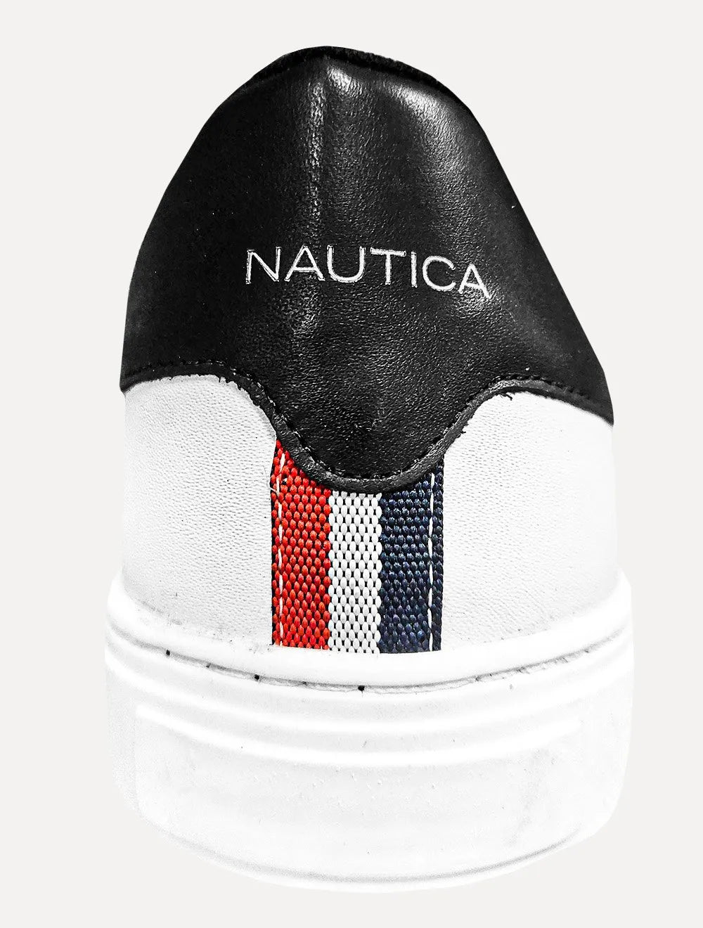 Tênis Nautica Masculino SL Couro Preto/Branco