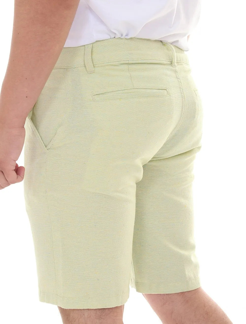 Bermuda Aramis Masculina Sarja Chino Eco Color Verde Pistache