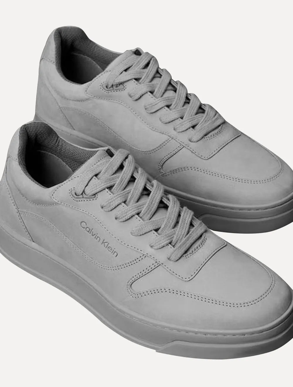 Tênis Calvin Klein Masculino Layers Queima Lateral Nobuck Cinza Médio