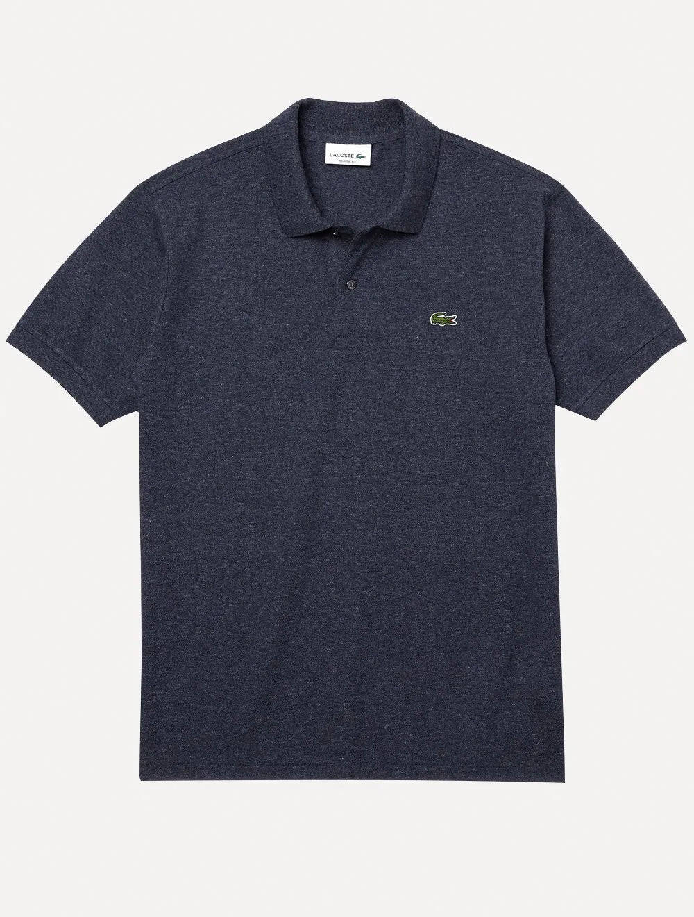 Polo Lacoste Masculina Classic Fit Mescla Azul Marinho