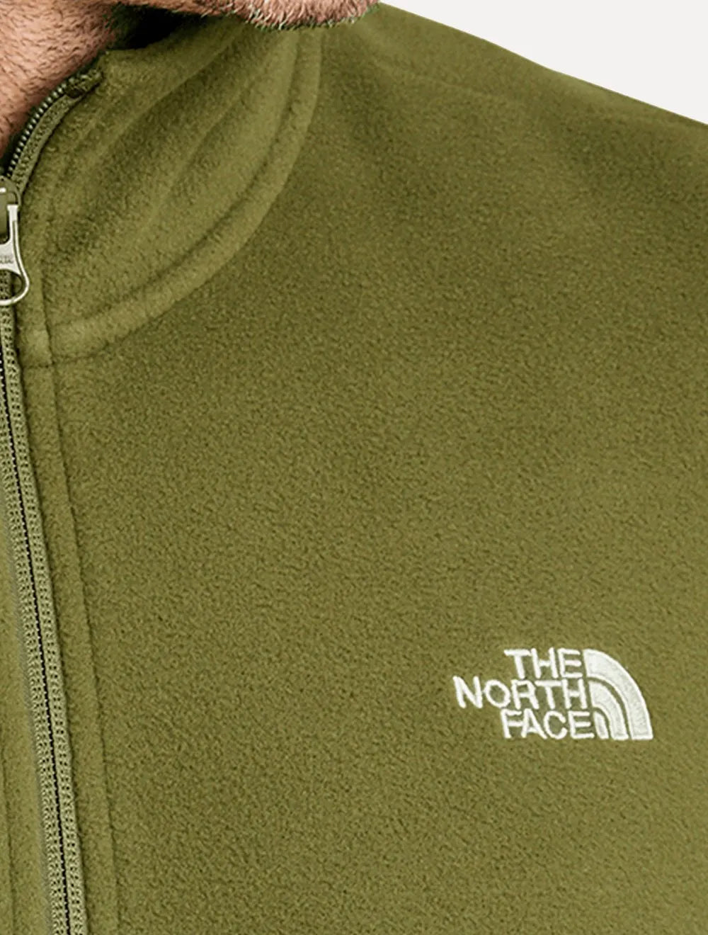 Blusa The North Face Masculina Fleece TKA 100 Glacier Full Zip Verde Oliva