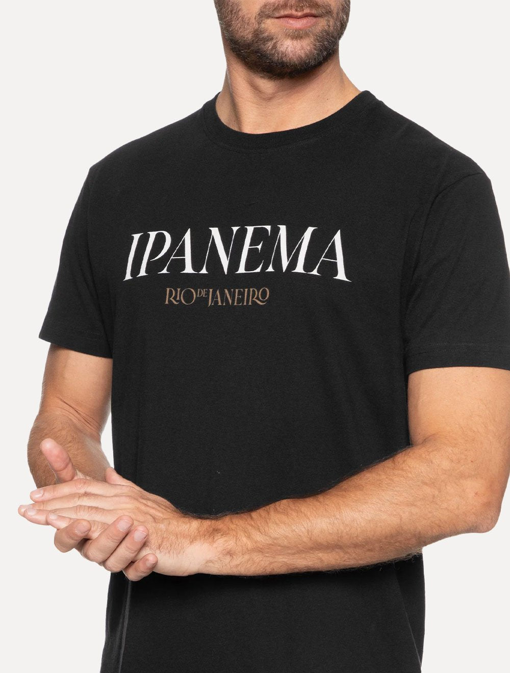 Camiseta Osklen Masculina Regular Vintage Ipanema Serif Preta