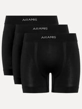 Cuecas Aramis Boxer Sem Costuras Pretas Pack 3UN