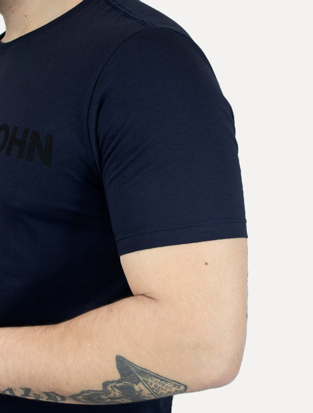 Camiseta John John Masculina JJ Basic Logo Rusty Azul Marinho