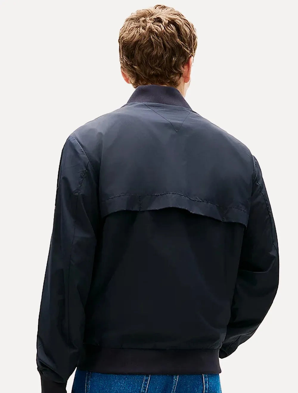 Jaqueta Tommy Hilfiger Branded Rubber Bomber Azul Marinho