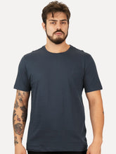 Camiseta Individual Masculina Slim Logo Azul Marinho