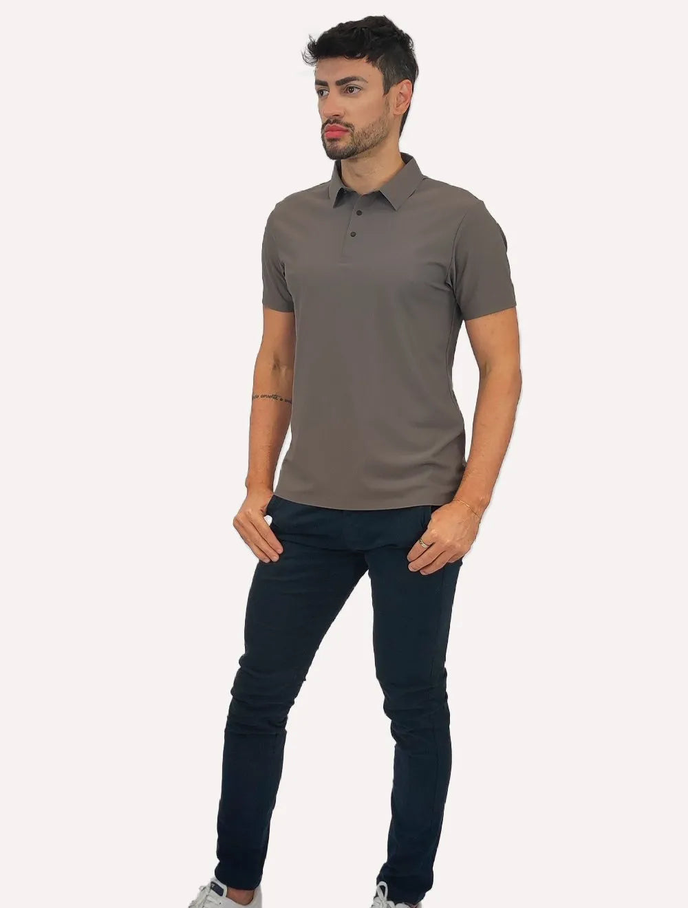 Polo Pacific Blue Masculina Basic Grafite