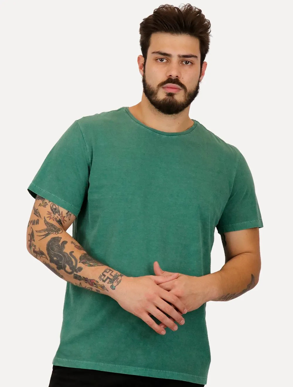 Camiseta Reserva Masculina Lisa Back Woodpecker Verde Escuro