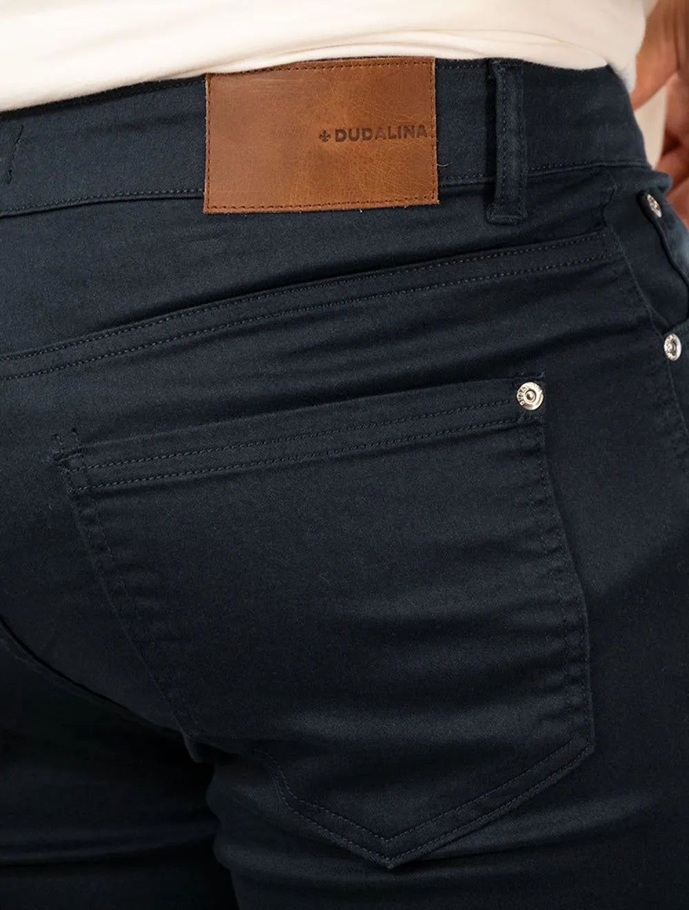Calça Dudalina Jeans Masculina Slim Acetinada Escura