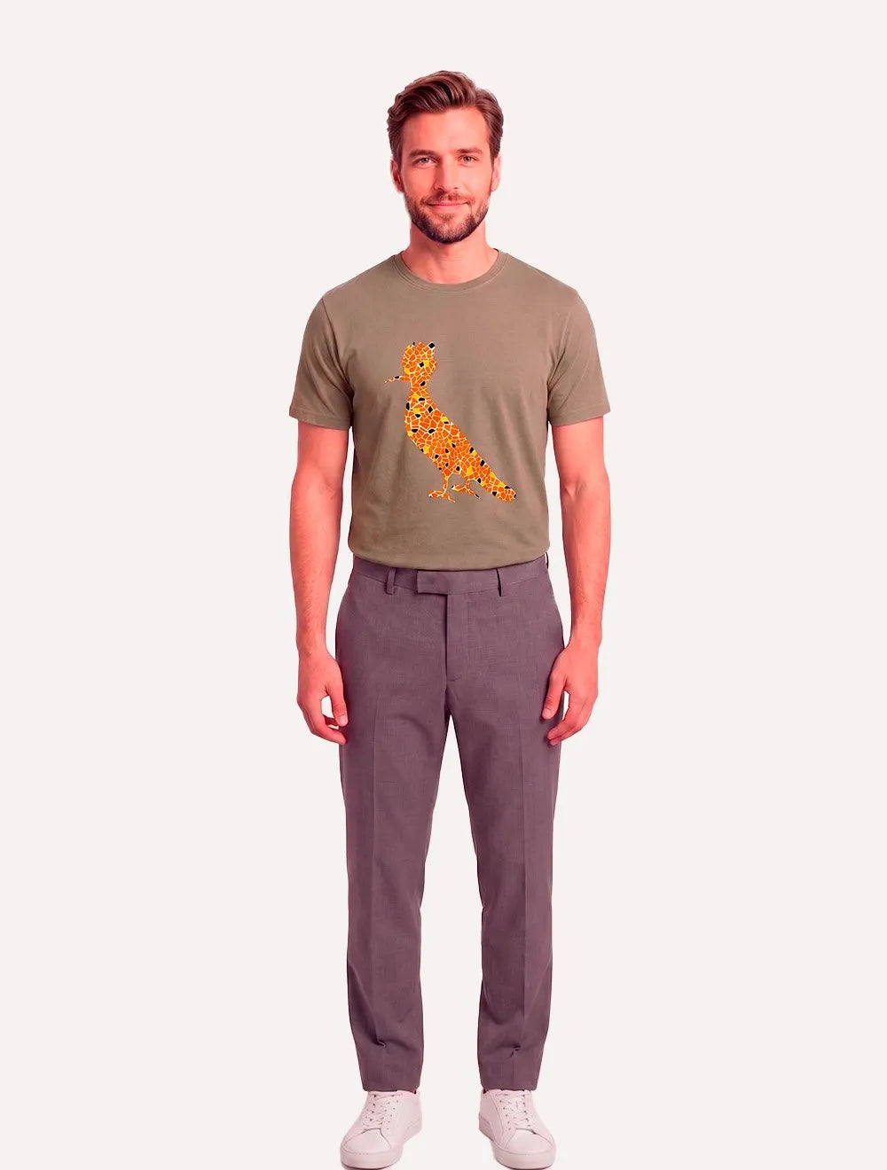 Camiseta Reserva Masculina Woodpecker Inner Tiles Cáqui Escuro