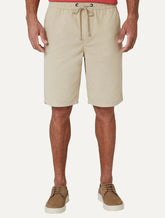 Bermuda Dudalina Masculina Sarja Elástico Algodão Cáqui Médio