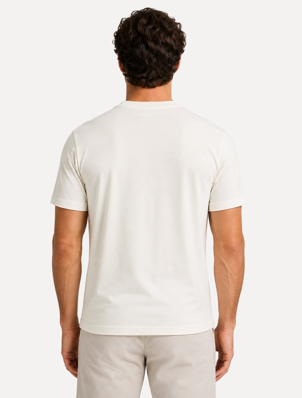 Camiseta Dudalina Masculina Cotton Flex Off White