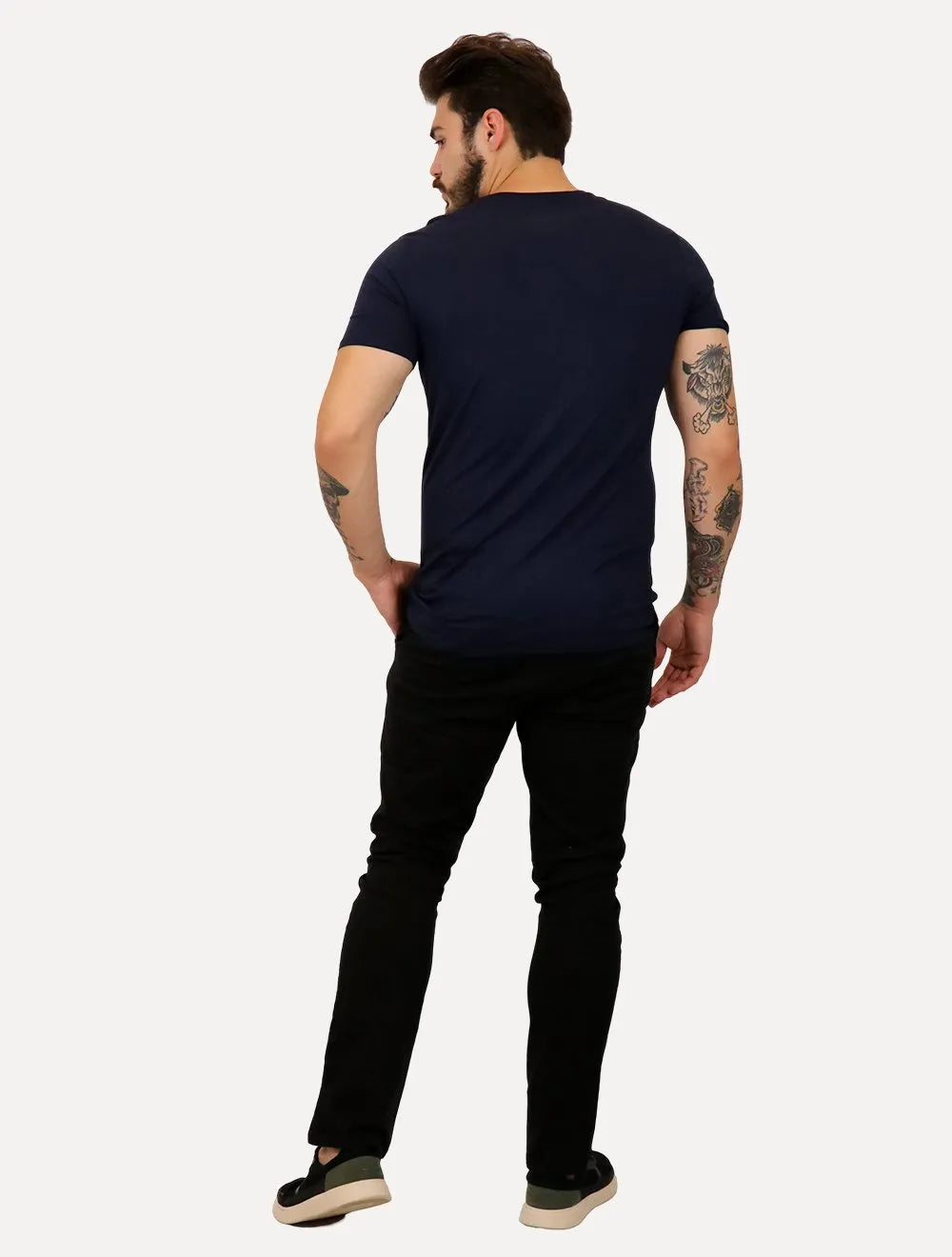Camiseta Lacoste Masculina Jersey Pima Cotton Azul Marinho