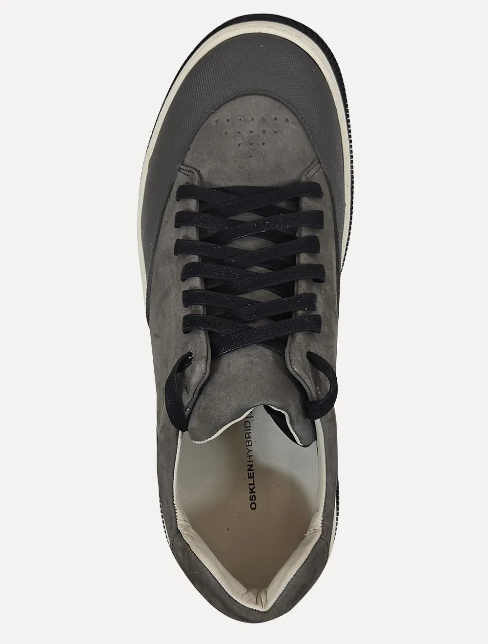 Tênis Osklen Masculino Couro Hybrid Laces Oil Chumbo