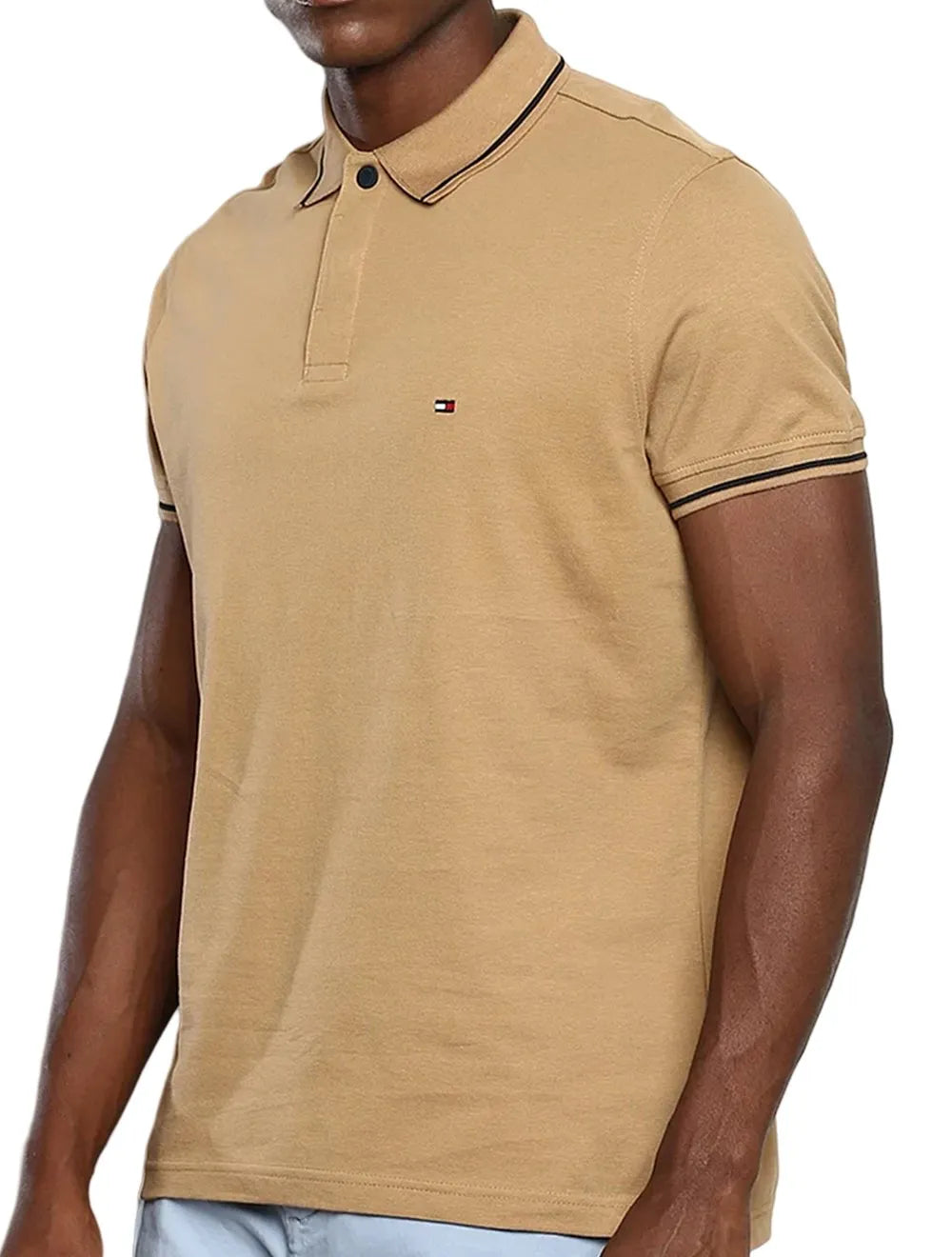 Polo Tommy Hilfiger Athletic Prep Pure Cotton Marrom Claro