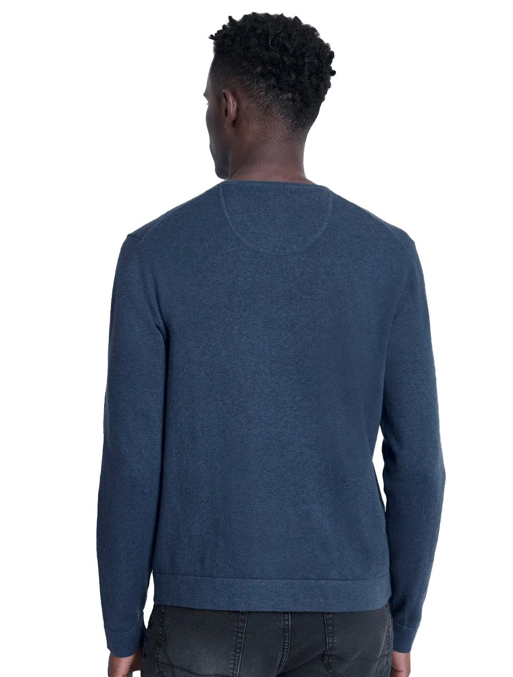 Suéter Aramis Masculino Tricot Crewneck Azul Escuro