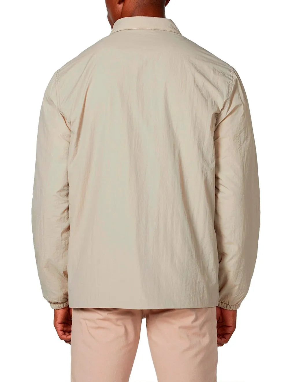 Jaqueta Dudalina Masculina Nylon Leve Forro Lã Cáqui Claro