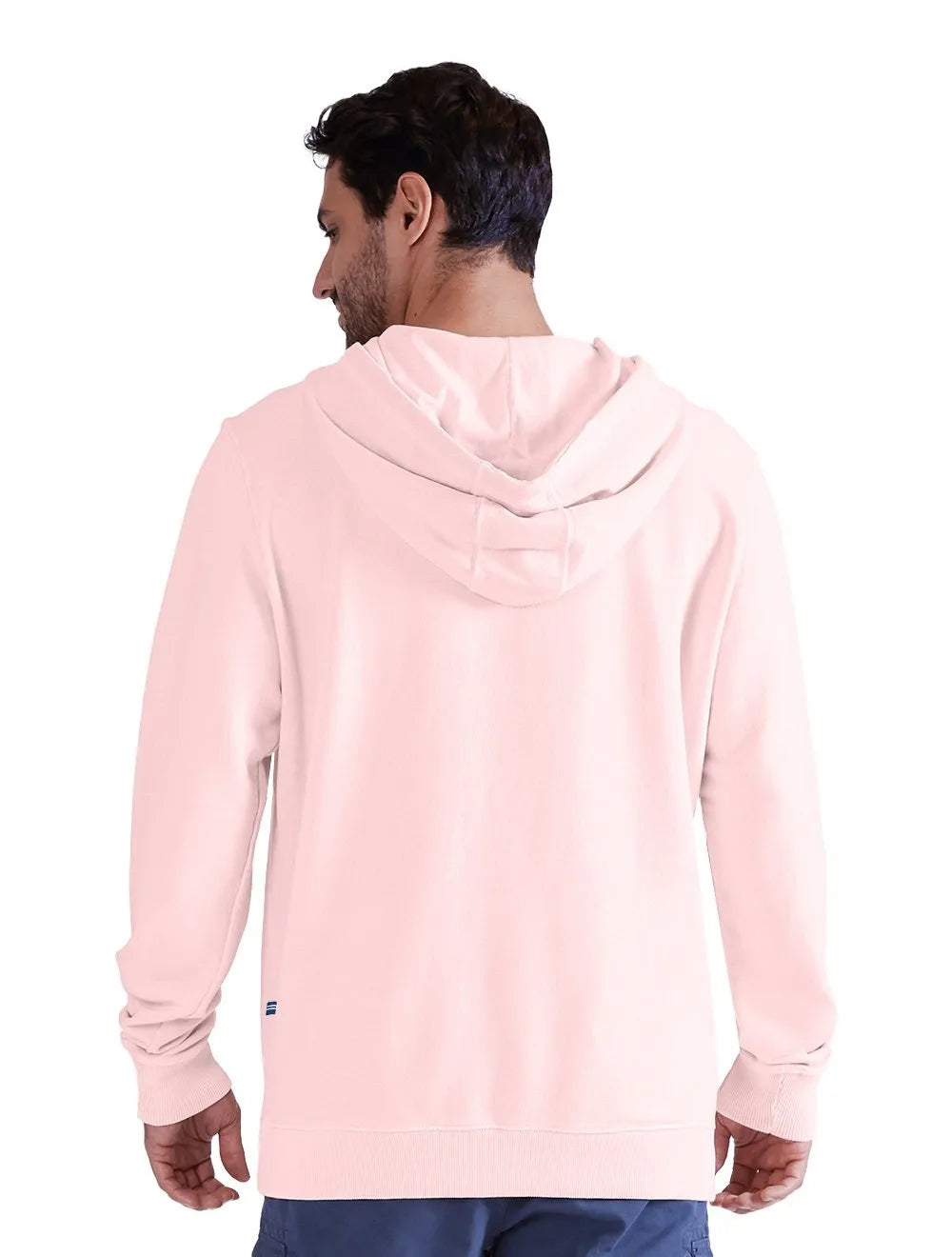 Moletom Nautica Masculino Hoodie Laundry Embroidered Rosa Claro