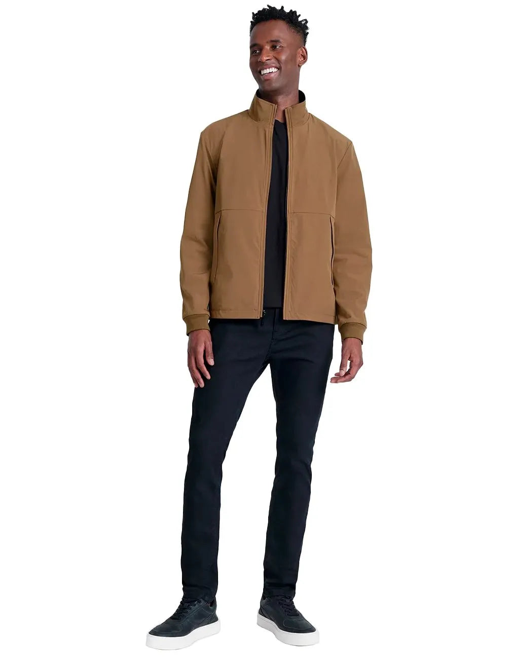 Jaqueta Aramis Masculina Nylon Dupla Face Brown Liquid Repeller Preta