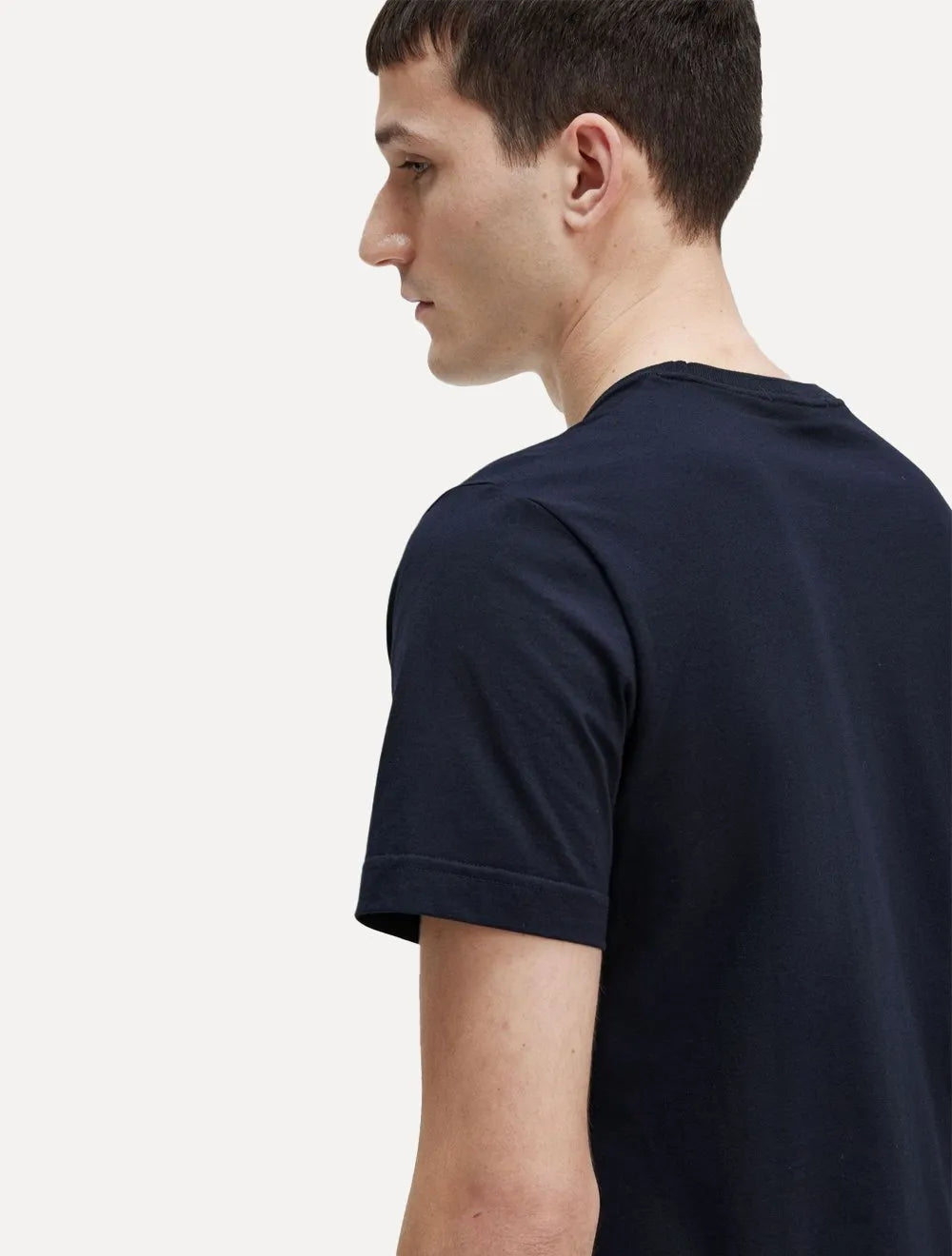 Camiseta Fred Perry Masculina Regular Crewneck Logo Azul Marinho