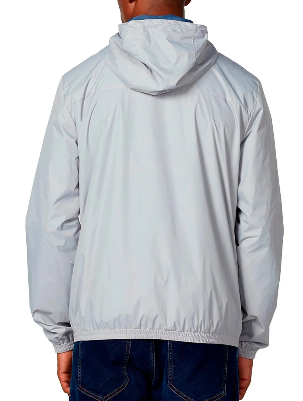 Jaqueta Dudalina Masculina Nylon Hoodie Corta Vento Cinza Médio