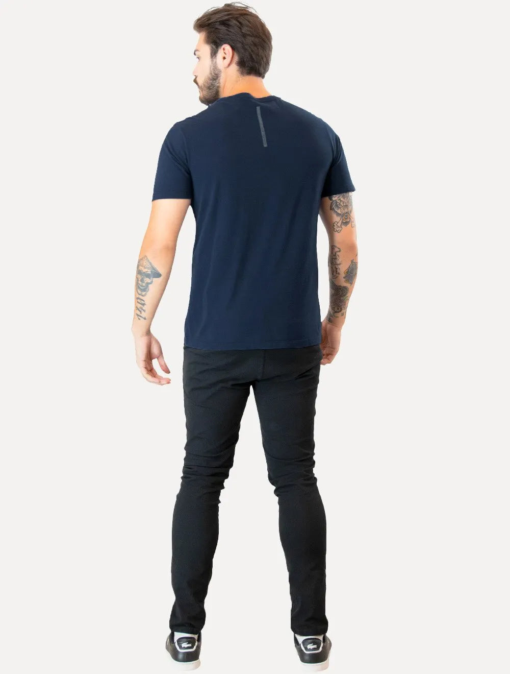 Camiseta Calvin Klein Jeans Masculina New Mono Logo Re Issue Azul Marinho