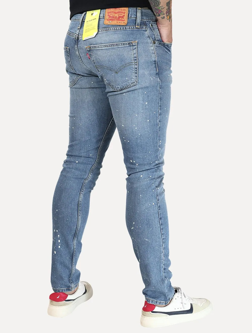 Calça Levis Jeans Masculina 512 Slim Taper Flex Splash Clara
