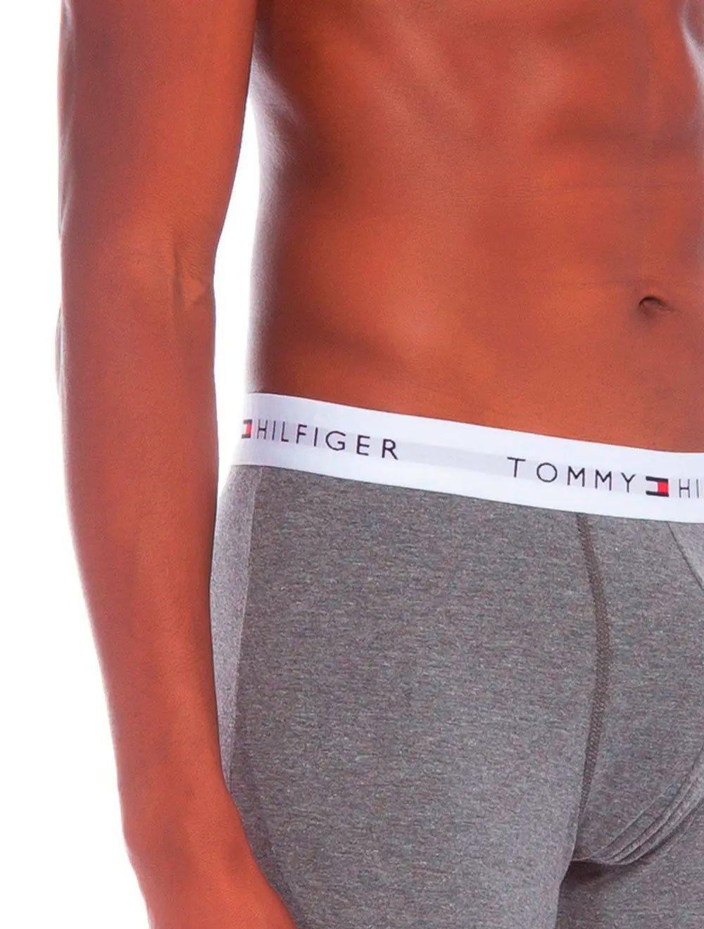 Cueca Tommy Hilfiger Cotton Stretch Trunk Preta Cinza Grafite Pack 3UN