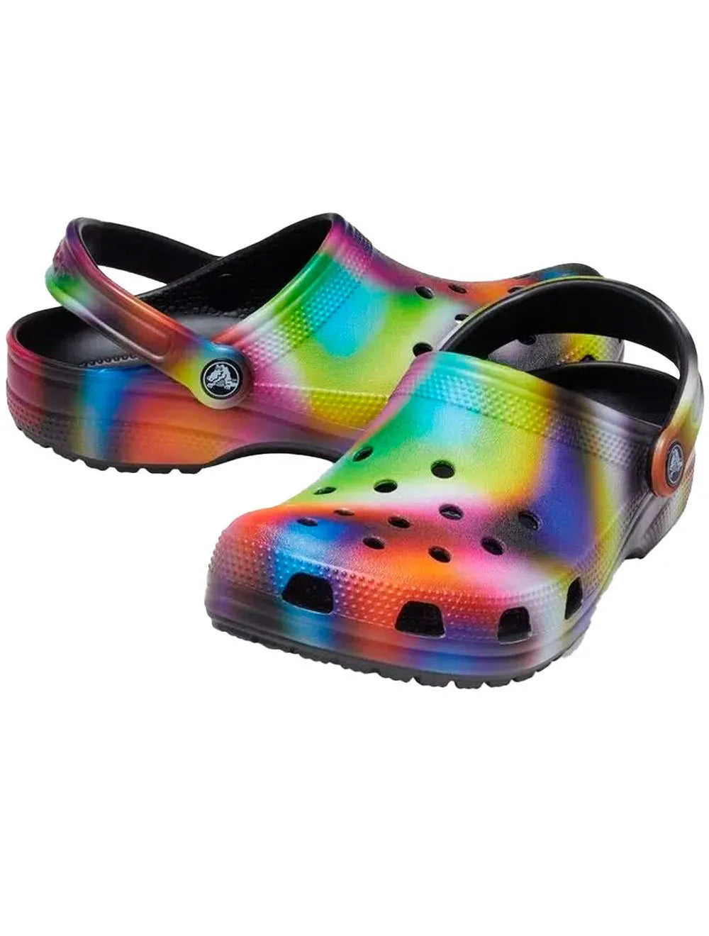 Sandália Crocs Masculina Classic Solarized Clog Preta/Multicolor