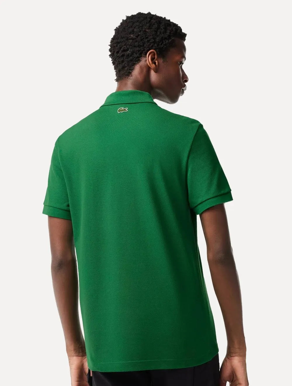 Polo Lacoste Masculina Regular Piquet Quilted Crocodile Badge Verde