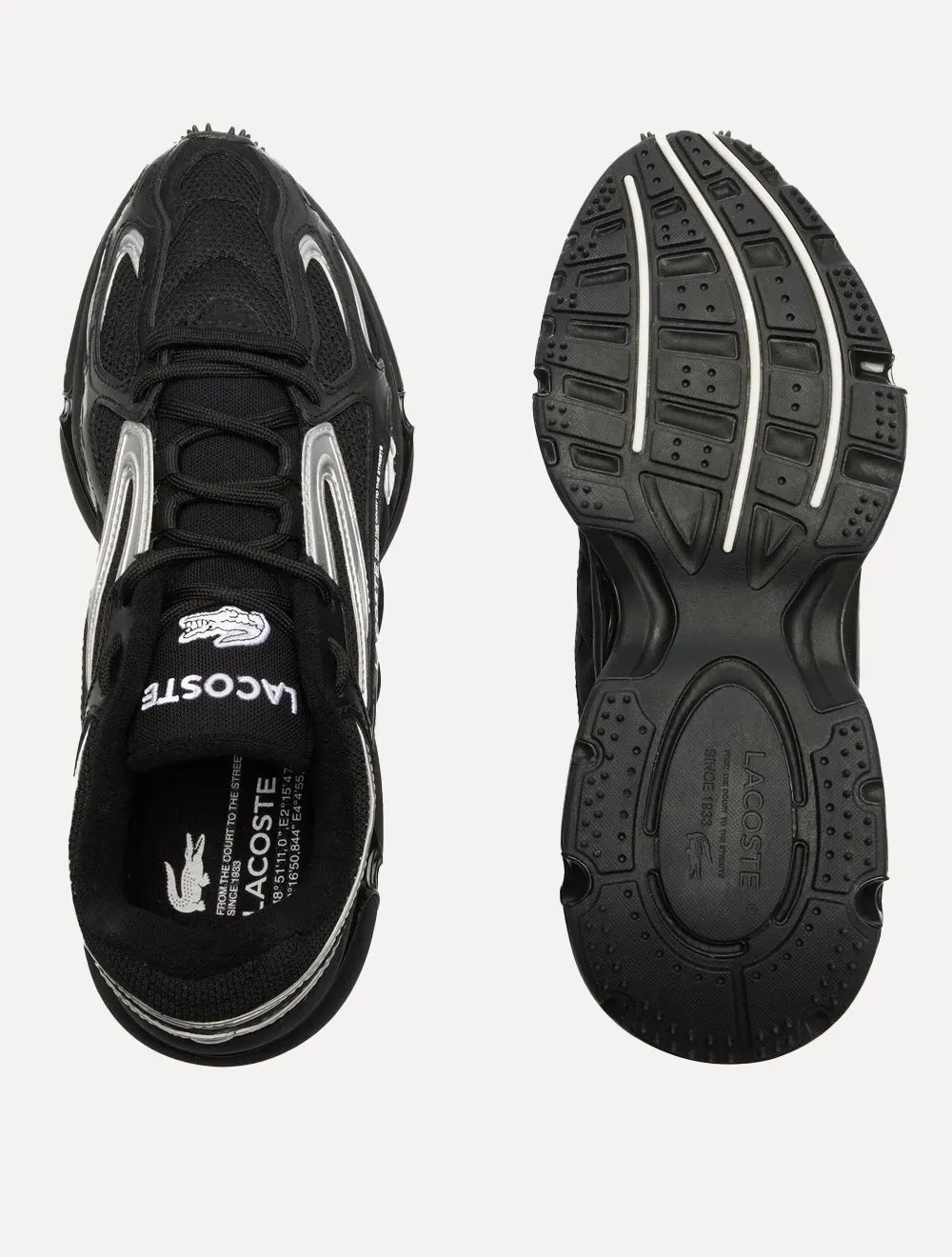 Tênis Lacoste Masculino L003 Textile 2K24 Blk/Blk Preto