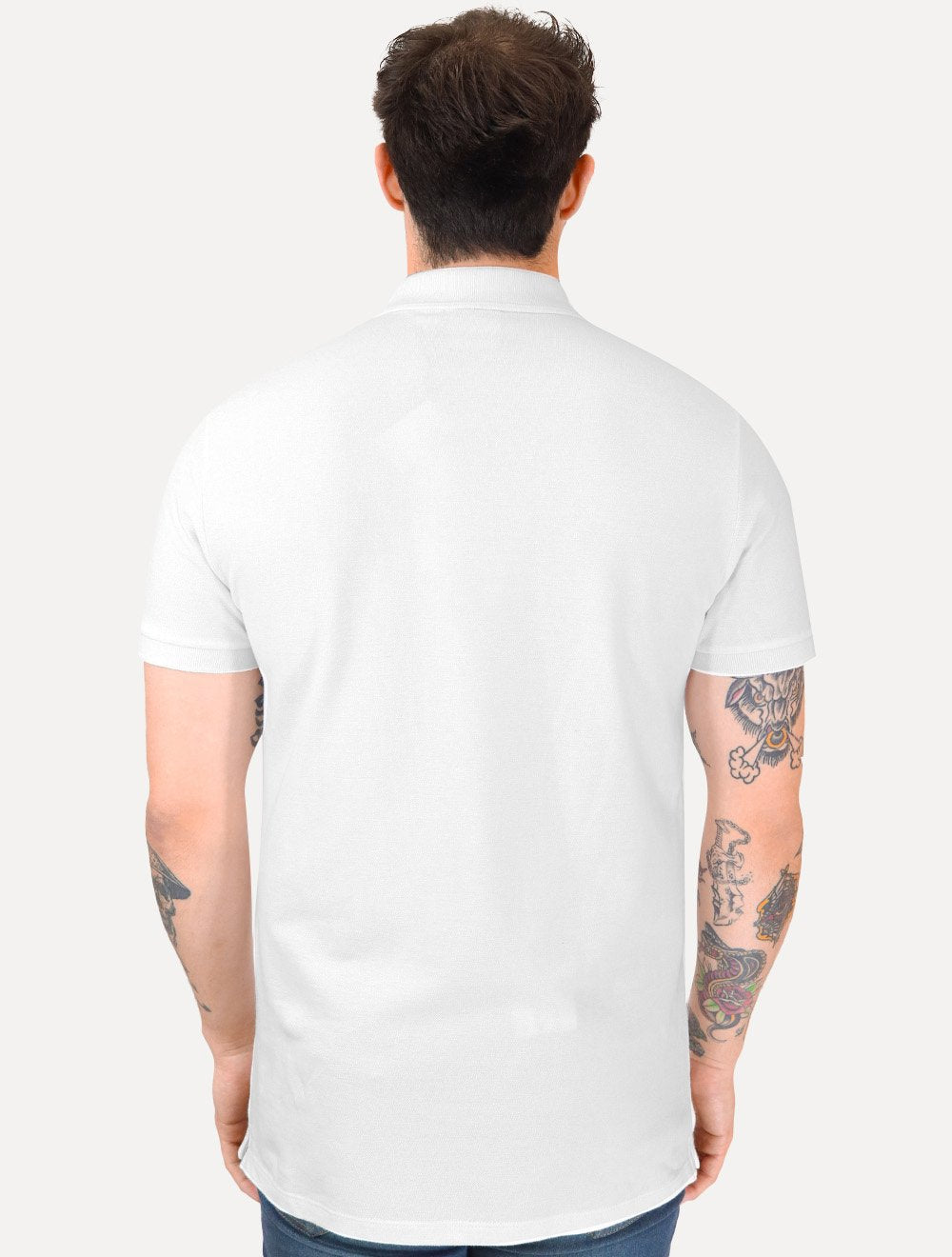 Polo Calvin Klein Masculina Piquet Slim Half Zip Branca