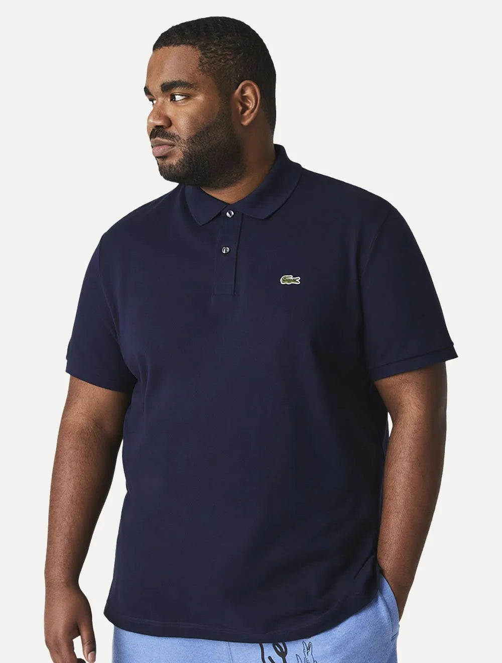 Polo Lacoste Masculina Slim Fit Classic Azul Marinho