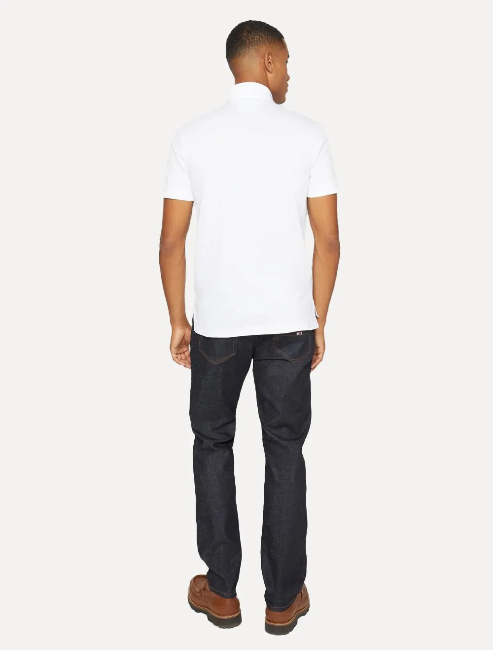 Polo Tommy Hilfiger Masculina Regular Piquet 1985 Branca