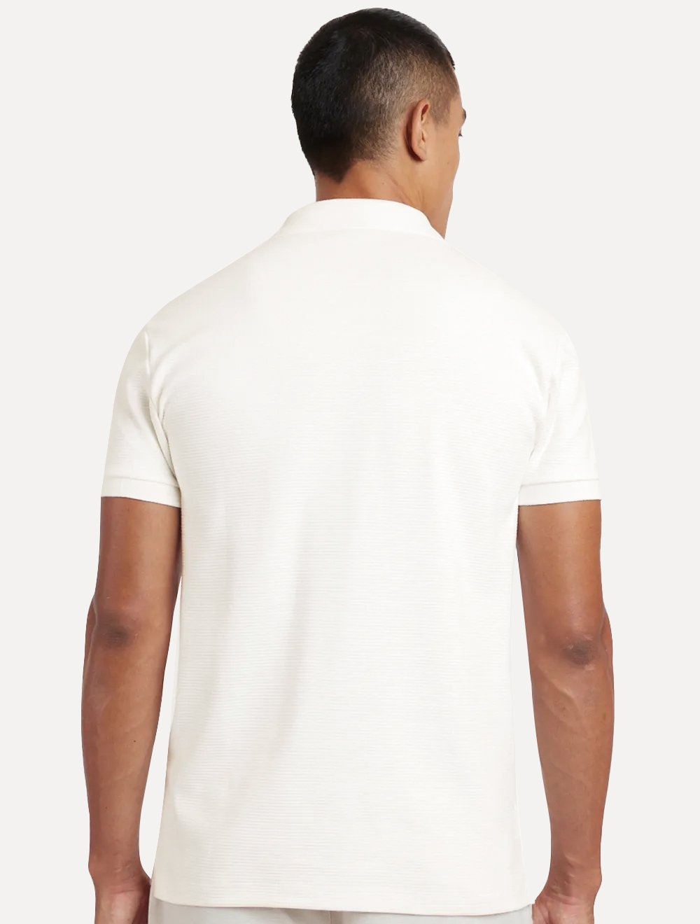 Polo Aramis Masculina Suedine Canelado Off-White